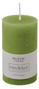 Zelená sviečka Rustic candles by Ego dekor Rust, doba horenia 38 h