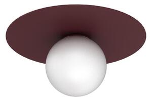 Stropné svietidlo FLAT 1xE27/15W/230V priemer 35 cm bordové