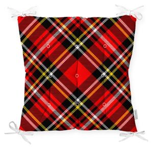 Sedák na stoličku Minimalist Cushion Covers Flannel Red Black, 40 x 40 cm