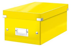 Žltý kartónový úložný box s vekom Click&Store - Leitz