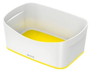Bielo-žltá stolová škatuľa Leitz MyBox, dĺžka 24,5 cm
