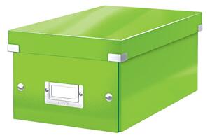 Zelená úložná škatuľa s vekom Leitz DVD Disc, dĺžka 35 cm