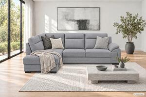 ROHOVÁ SEDAČKA, drevo, textil, kompozitné drevo, tmavosivá MID.YOU - Sedačky, Online Only