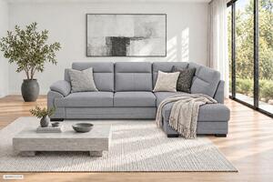 ROHOVÁ SEDAČKA, drevo, textil, kompozitné drevo, tmavosivá MID.YOU - Sedačky, Online Only