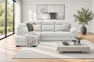ROHOVÁ SEDAČKA, drevo, textil, kompozitné drevo, svetlosivá MID.YOU - Sedačky, Online Only