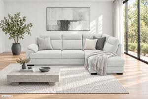 ROHOVÁ SEDAČKA, drevo, textil, kompozitné drevo, svetlosivá MID.YOU - Sedačky, Online Only