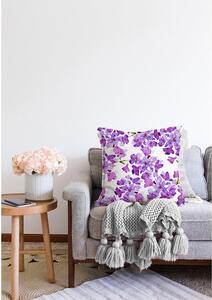 Béžovo-fialová obliečka na vankúš s prímesou bavlny Minimalist Cushion Covers Lilas, 55 x 55 cm
