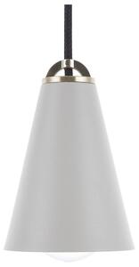 Stropná lampa sivá kovová kužeľové tienidlo 168 cm závesné svietidlo retro vintage