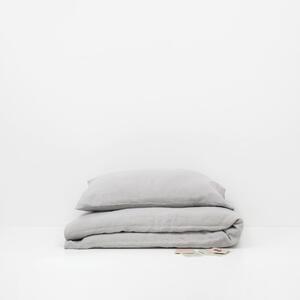 Detské sivé ľanové obliečky Linen Tales Nature, 70 x 100 cm