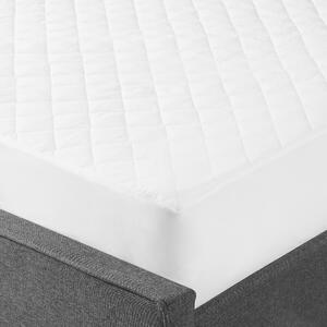 Poťah na matrac biely bavlna Japara polyester 180 x 200 cm prešívaná podložka lemované okraje spálňa