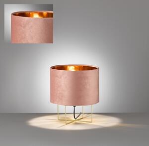 Ružová stolová lampa s textilným tienidlom (výška 32 cm) Aura – Fischer & Honsel