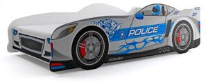 PostielkyPostele.sk Posteľ Auto 160x80 Polícia | sivá