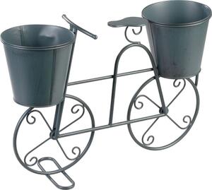 Dekorácia MagicHome Mecco, Stojan na 2 kvetináče, bicykel, 50x15x37 cm
