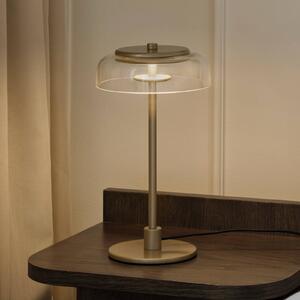 Nuura stolová LED lampa Blossi, výška 31 cm, zlatá/číra, Mosadz / zlato, Obývacia izba / jedáleň, kov, Škandinávsky, Stojacie svietidlo