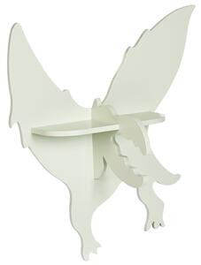 Nástenná polica svetlozelená MDF tvar dinosaura pterodaktyl úložný priestor moderný štýl detská izba