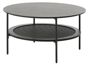 Čierny okrúhly konferenčný stolík ø 80 cm Pensacola – Unique Furniture