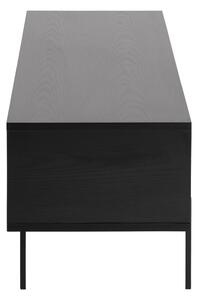 Čierny TV stolík v dekore jaseňa 140x45 cm Angus – Actona