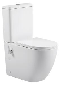 Erga Siena, WC kombi misa 620x380x820 mm, Rimless + funkcia bidetu + toaletné sedadlo, biela lesklá, ERG-V03-SIENA-RIM-BID-WH