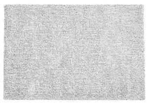 Koberec čierno-biely sivá melanž 140 x 200 cm moderný všívaný strojom obdĺžnikový huňatý s vysokým vlasom