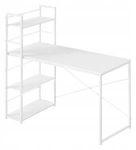 Dekorstudio Počítačový stôl MAX 4.0 s policami 120x76cm - biely
