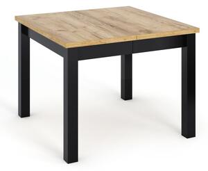 Dekorstudio Rozkladací jedálenský stôl CRESCO 90-290x90cm - dub zlatý craft s čiernymi nohami