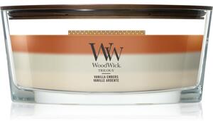 Woodwick Trilogy Vanilla Embers vonná sviečka s dreveným knotom 453.6 g