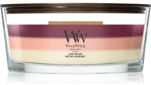 Woodwick Trilogy Lush Nectar vonná sviečka s dreveným knotom 453.6 g