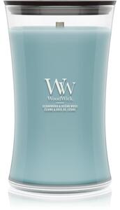Woodwick Cedarwood & Ocean Moss vonná sviečka s dreveným knotom 610 g