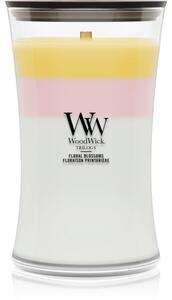 Woodwick Trilogy Floral Blossoms vonná sviečka s dreveným knotom 610 g