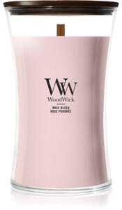 Woodwick Rose Blush vonná sviečka s dreveným knotom 610 g