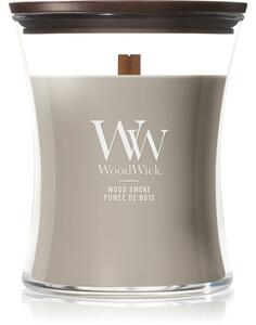 Woodwick Wood Smoke vonná sviečka s dreveným knotom 275 g