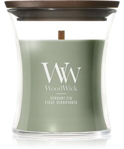 Woodwick Verdant Fig vonná sviečka s dreveným knotom 85 g
