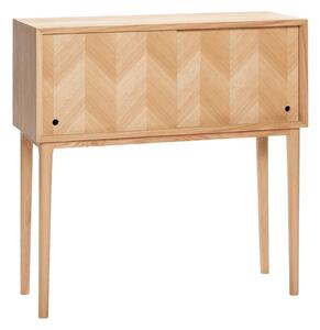 Komoda z dubového dreva Hübsch Herringbone, výška 90 cm