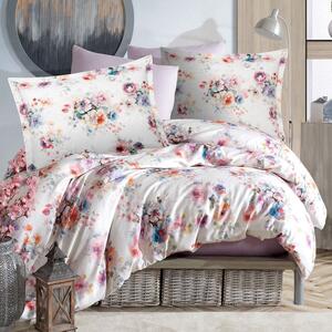 SATÉNOVÉ OBLIEČKY LUXURY FARYA 160X200 CM, 2KS 70X80 CM KVETY