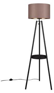 Čierna stojacia lampa s poličkou (výška 152 cm) Colette – Reality