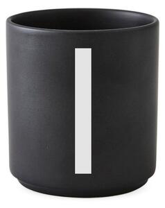 Čierny porcelánový hrnček Design Letters Alphabet I, 250 ml