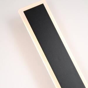 Vonkajšie nástenné svietidlo s LED osvetlením Bordo Square, výška 60 cm,, Čierna, Hliník, Moderný, Nástenné svietidlo