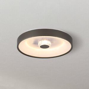Stropné LED svetlo Polka, béžová/biela, Ø 38 cm, železo/akryl, Hnedá / hrdzavá, Obývacia izba / jedáleň, kov, Moderný, Stropné svetlo polkruhové s priestorom