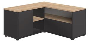 TV stolík v dekore duba v čierno-prírodnej farbe 90x45 cm Angle – TemaHome