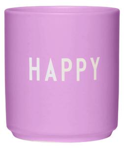 Porcelánový hrnček Deep Pink Happy 300 ml