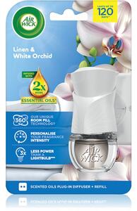 Air Wick Linen & White Orchid elektrický osviežovač vzduchu s náplňou 19 ml