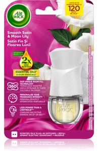 Air Wick Smooth Satin & Moon Lily Electric elektrický osviežovač vzduchu s náplňou 19 ml