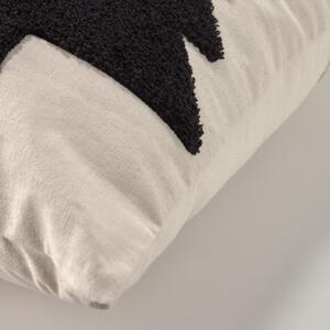 Čierno-béžová obliečka na detský vankúš z organickej bavlny Kave Home Saori, 45 x 45 cm