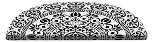 Súprava 16 čierno-bielych nášľapov na schody Vitaus Anatolian Lace, 20 x 65 cm