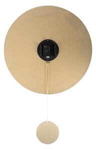 Nástenné kyvadlové hodiny v zlatej farbe Karlsson Impressive, ø 47 cm