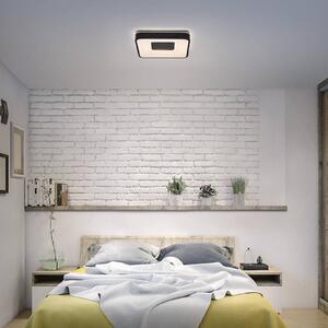 OSRAM Stropné LED svetlo ORBIS PIANA, čierne, 38 × cm, clickdim, Čierna, Obývacia izba / jedáleň, kov, Moderný, Stropné svetlo