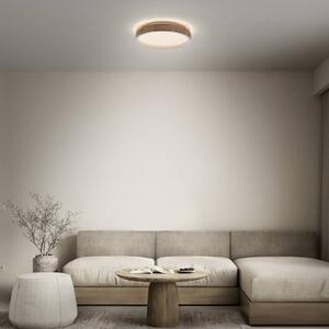 OSRAM Stropné LED svetlo ORBIS MARIANO, drevo/biela, Ø 41 cm, stmievateľné, Svetlé drevo, Obývacia izba / jedáleň, kov, Moderný, Závesné svietidlo