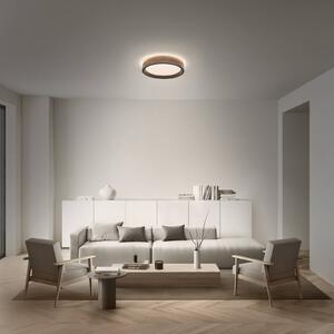 OSRAM Stropné LED svetlo ORBIS MARIANO drevo/čierna Ø 41 cm stmievateľné, Svetlé drevo, Obývacia izba / jedáleň, kov, Moderný, Závesné svietidlo