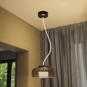 OSRAM LED závesné svietidlo DECOR GLOW, sivá/čierna, Ø 38 cm, smer svetla, Hliník / sivá / zinok, Obývacia izba / jedáleň, Sklo, Moderný, Závesné svietidlo
