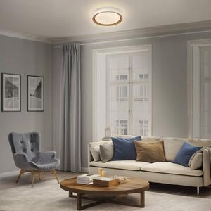 OSRAM stropné LED svetlo ORBIS GLORIE, biele/drevené, Ø 40 cm, clickdim, Biela / opálová, Obývacia izba / jedáleň, kov, Moderný, Závesné svietidlo